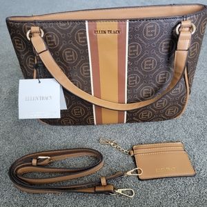 Ellen Tracy Handbag NWT Chocolate/Cognac